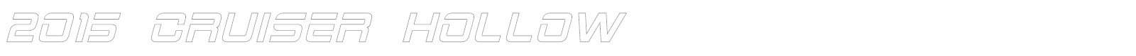 2015 Cruiser font preview